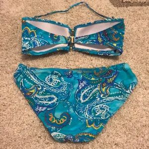 Ralph Lauren Swim - Ralph Lauren Blue Patterned Swim Suit Ralph Lauren Swim - Ralph Lauren Blue Patterned Swim Suit